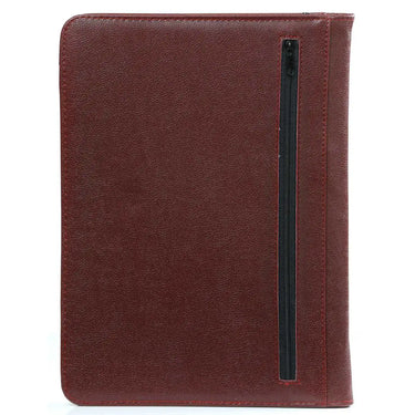 2400-69 A4 Alpstein Writing folder with zip Burgundy